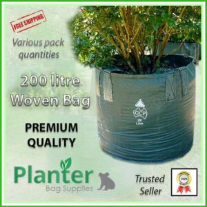 200 litre Woven Planter Bags - for more info go to PlanterBags.com.au