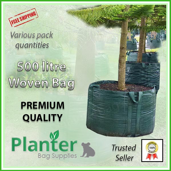 500 litre Woven Planter Bags - for more info go to PlanterBags.com.au