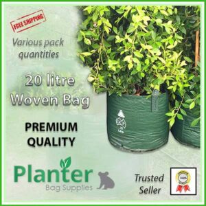 20 litre Woven Planter Bags - for more info go to PlanterBags.com.au