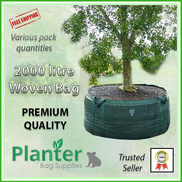 2000 litre Woven Planter Bags - for more info go to PlanterBags.com.au