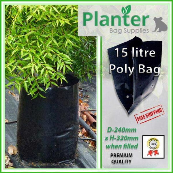 15 litre Planter Bags - Polyethylene Growbags - for more info go to PlanterBags.com.au