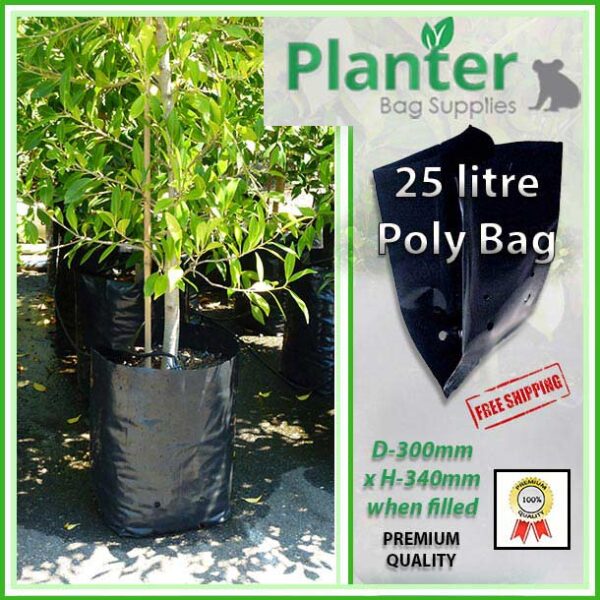 25 litre Planter Bags - Polyethylene Growbags - for more info go to PlanterBags.com.au