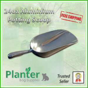 24oz Aluminium Potting Scoop - Planter Bag Supplies https://planterbags.com.au/